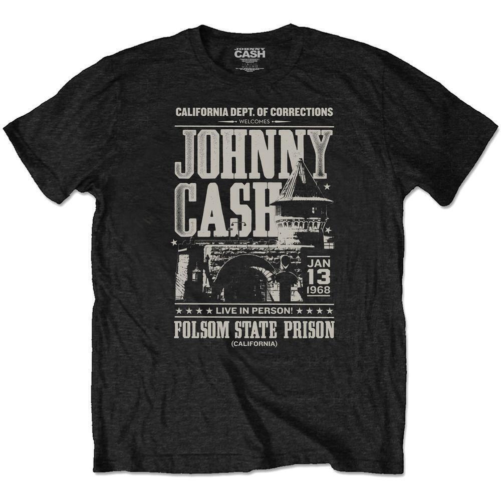 Johnny Cash Unisex T Shirt Prison Poster Eco Friendly